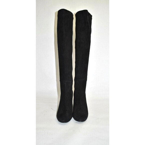 NWOT STUART WEITZMAN ELOISE Women Size 10.5M Over the Knee Jet Black Suede Boots - Picture 2 of 10